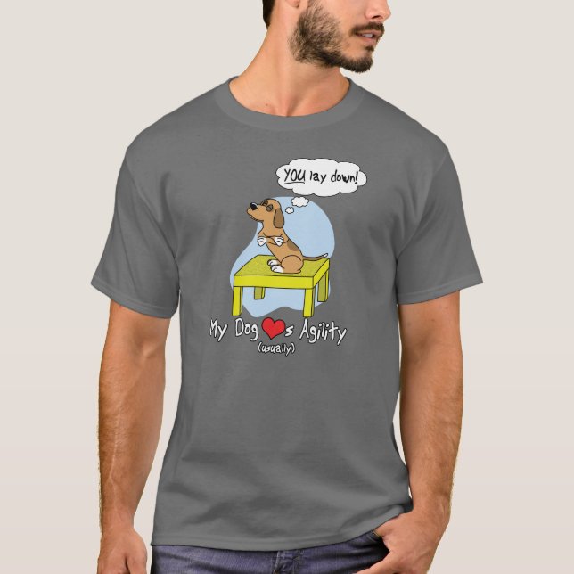 Pause Table Agility Humour Dark T-Shirt (Front)