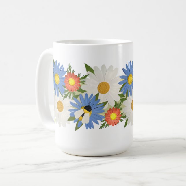 Pause Tiles 15oz Mug Bee – Édition gaucher (Devant gauche)