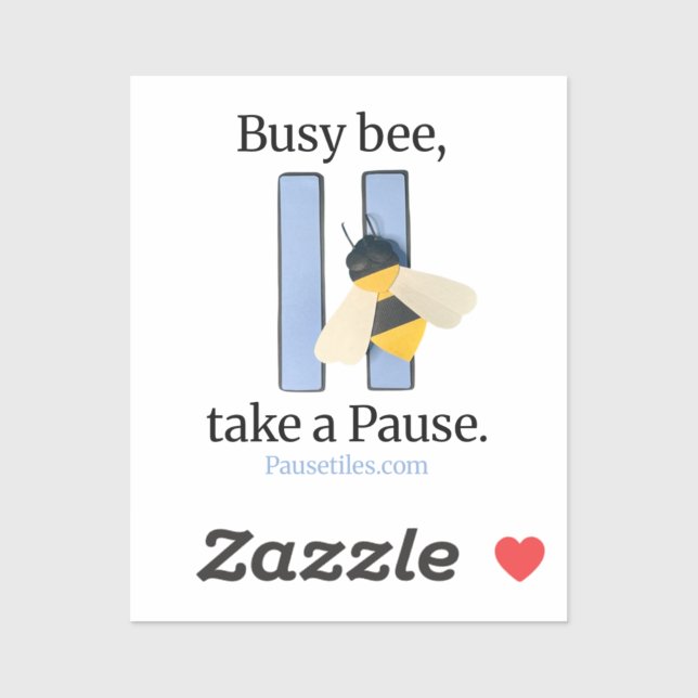 Pause Tiles "Busy Bee" App Icon Sticker  (Feuille)