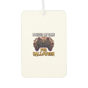 Paused Game Halloween Controller Bats Ghosts_1 Air Freshener