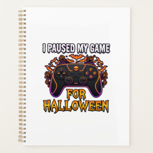 Paused Game Halloween Controller Bats Ghosts_1 Planner