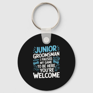 Paused game wedding party bow tie cute junior keychain