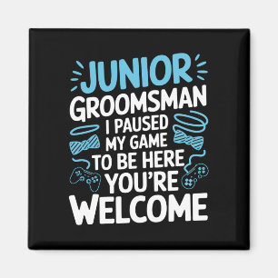 Paused game wedding party bow tie cute junior magnet