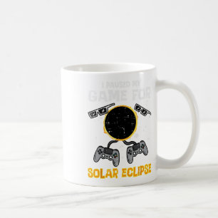 Paused My Game Solar Eclipse 2024 Gaming Gamer Men Coffee Mug