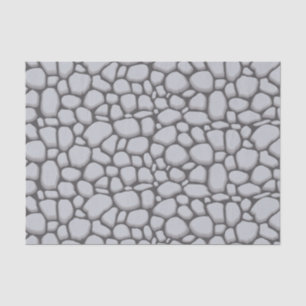 Paved Pebble Stones Grey Tissue Paper