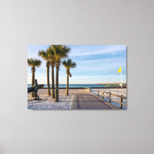 Paved Walkway To Pensacola Beach Canvas Print