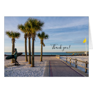 Paved Walkway To Pensacola Beach Thank You Card