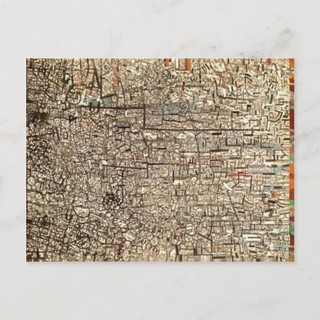 Pavel Filonov-Untitled (Non Objective Composition) Postcard (Front)