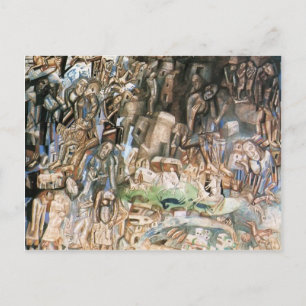 Pavel Filonov- Untitled (The Riders) Postcard