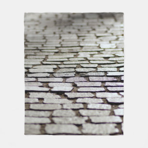 Pavement cobblestones walkway fleece blanket