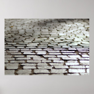 Pavement cobblestones walkway poster