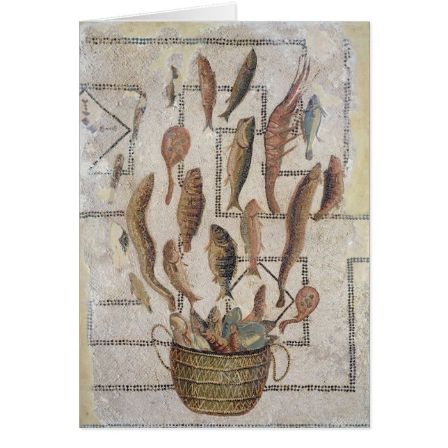 Pavement depicting fish escaping from a basket (Front)