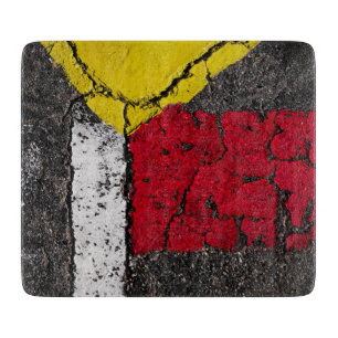 Pavement Road Paint Art - Cool - Fun Cutting Board