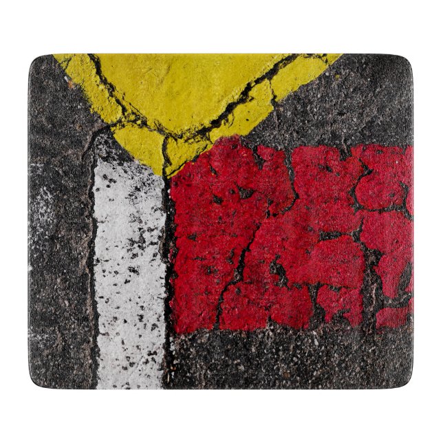 Pavement Road Paint Art - Cool - Fun Cutting Board (Front)