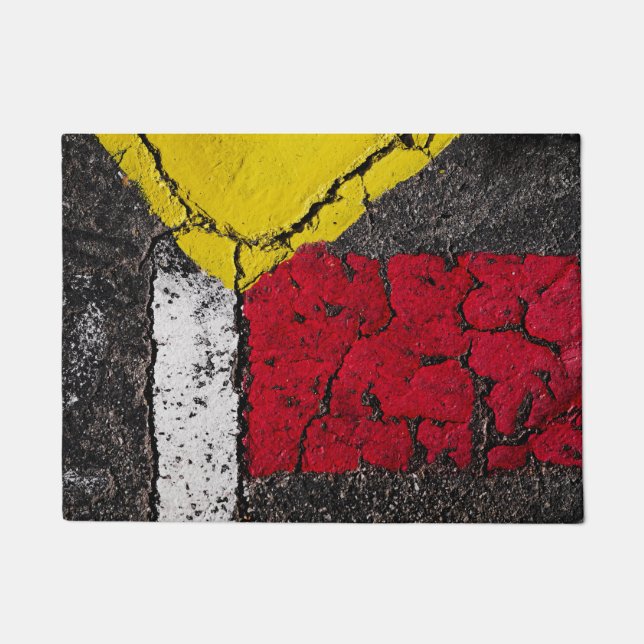 Pavement Road Paint Art - Cool - Fun Doormat (Front)