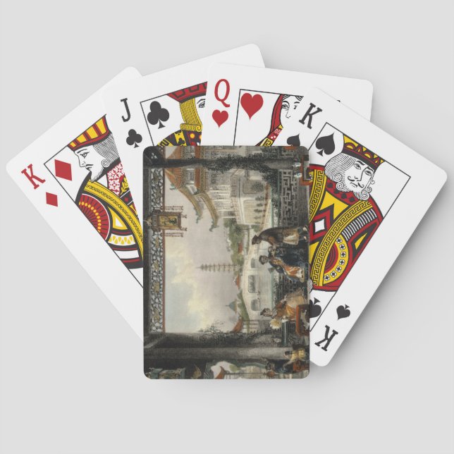 Pavilion and Gardens of a Mandarin near Peking, fr Playing Cards (Back)