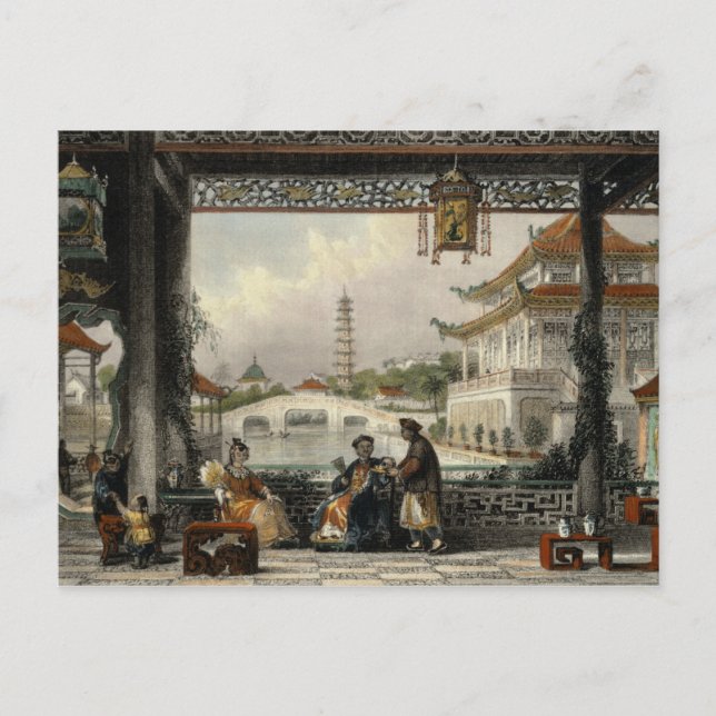 Pavilion and Gardens of a Mandarin near Peking, fr Postcard (Front)