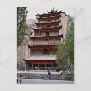 Pavilion housing the Great Buddha, Mogao Caves, Ch Postcard