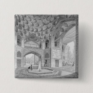 Pavilion of the Eight Paradises, in Isfahan, from 2 Inch Square Button