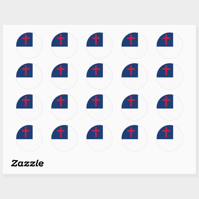 Pavillon chrétien Sticker (Feuille)