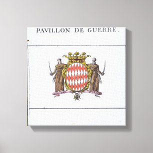 Pavillon de Guerre, detail from Flags from Monaco Canvas Print