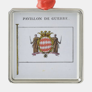 Pavillon de Guerre, detail from Flags from Monaco Metal Ornament