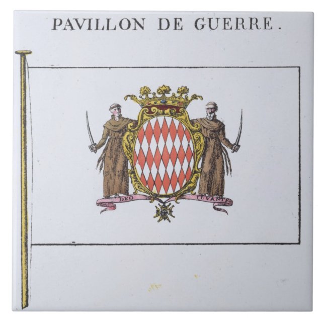 Pavillon de Guerre, detail from Flags from Monaco Tile (Front)