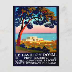 Pavillon Royal, French riviera, coast, vintage Postcard
