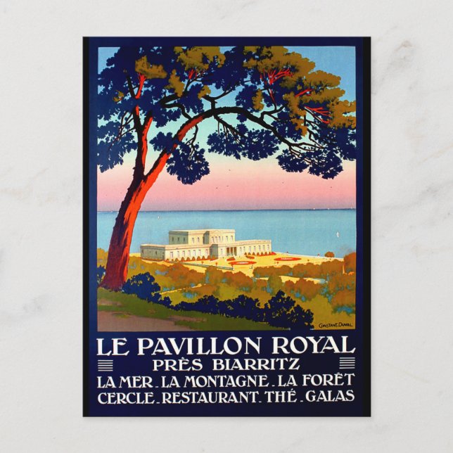 Pavillon Royal, French riviera, coast, vintage Postcard (Front)