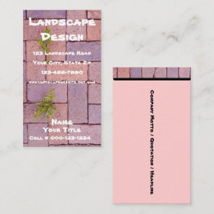 Paving Stones and Weeds In The Walkway Photograph Business Card