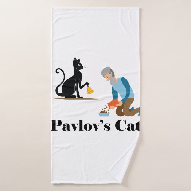 Pavlov's Cat Funny Psychology (Serviette de bain)