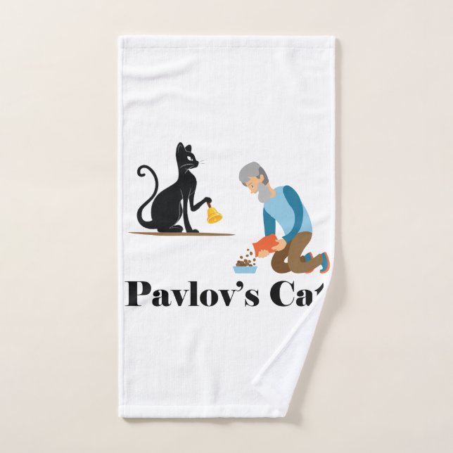Pavlov's Cat Funny Psychology Hand Towel (Hand Towel)