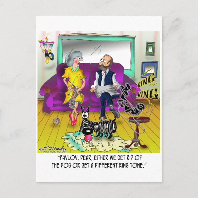 Pavlov's Ring Tone Postcard (Front)