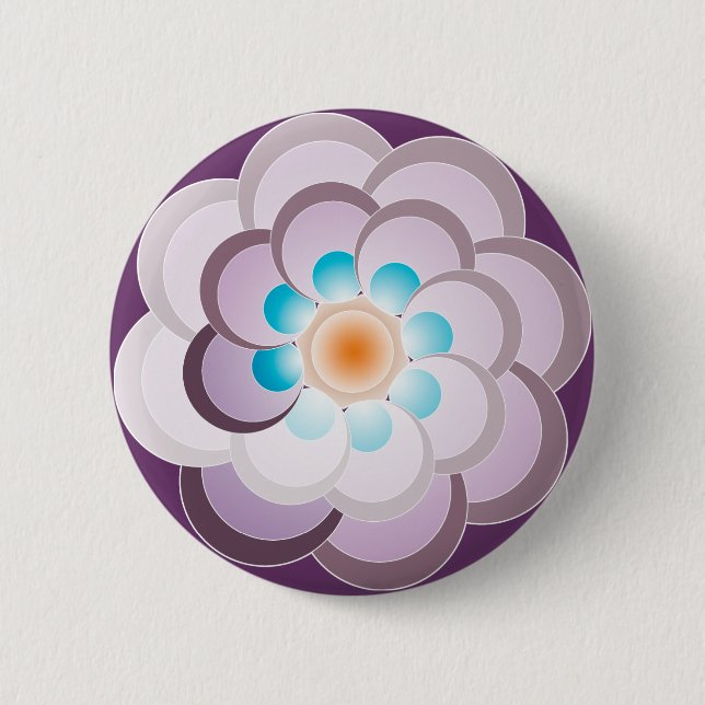 Pavo real lila. Button (Front)