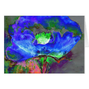 pavot bleu floral Abstrait