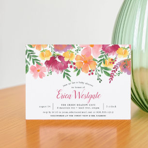 Pavot de Californie   Invitation baby shower