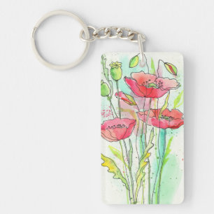 Pavots peints d'aquarelle