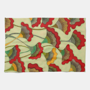 Pavots - serviette de cuisine de coton