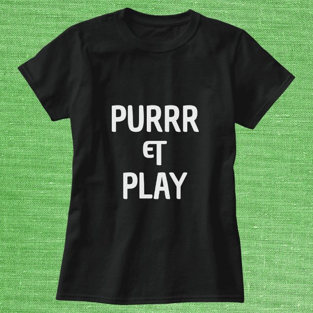 Paw And Play Funny Cute Simple Modern Personalized T-Shirt (Creator Uploaded)