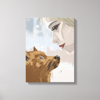 Paw and Pulse II – Animal and Human Bond Canvas Print