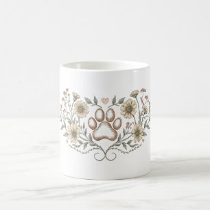 Paw & Bloom Gifts Floral Paw Print Coffee Mug Desi