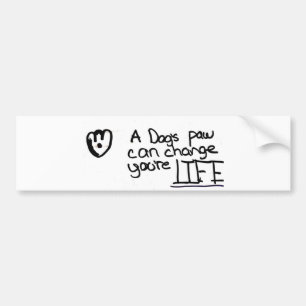 paw bumper sticker