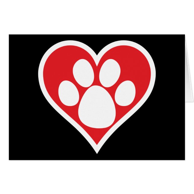 Paw Chien Coeur (foncé) (Devant horizontal)