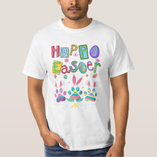Paw Eggs Happy Easter Day Dog T-Shirt