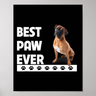 Paw Ever Boxer Bulldog Dad Fathers Day Dog Lovers Poster