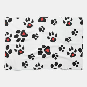 Paw Foot Prints Kitchen Towel