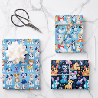Paw Friends  Wrapping Paper Sheet