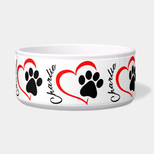 Paw Heart Dog Bowl
