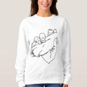 paw in hand sweatshirt