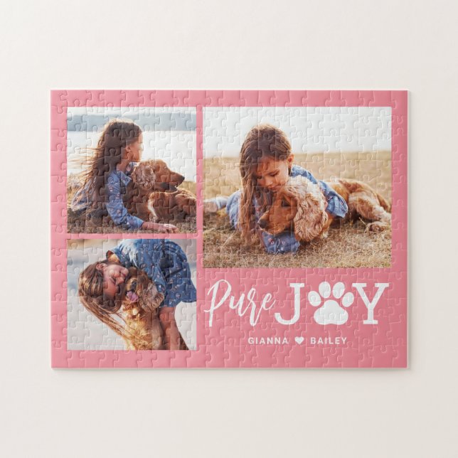 Paw Joy EDITABLE COLOR Personalized Puzzle (Horizontal)